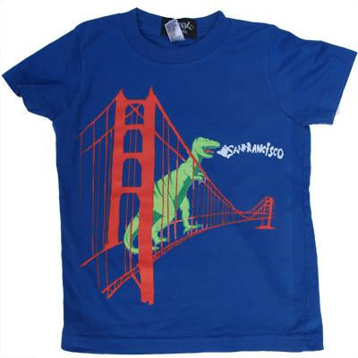 impliceren kwaad Gedeeltelijk Dinosaur on the Golden Gate Bridge Kid's T-Shirt – Local Take