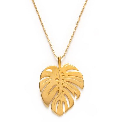 Monstera necklace