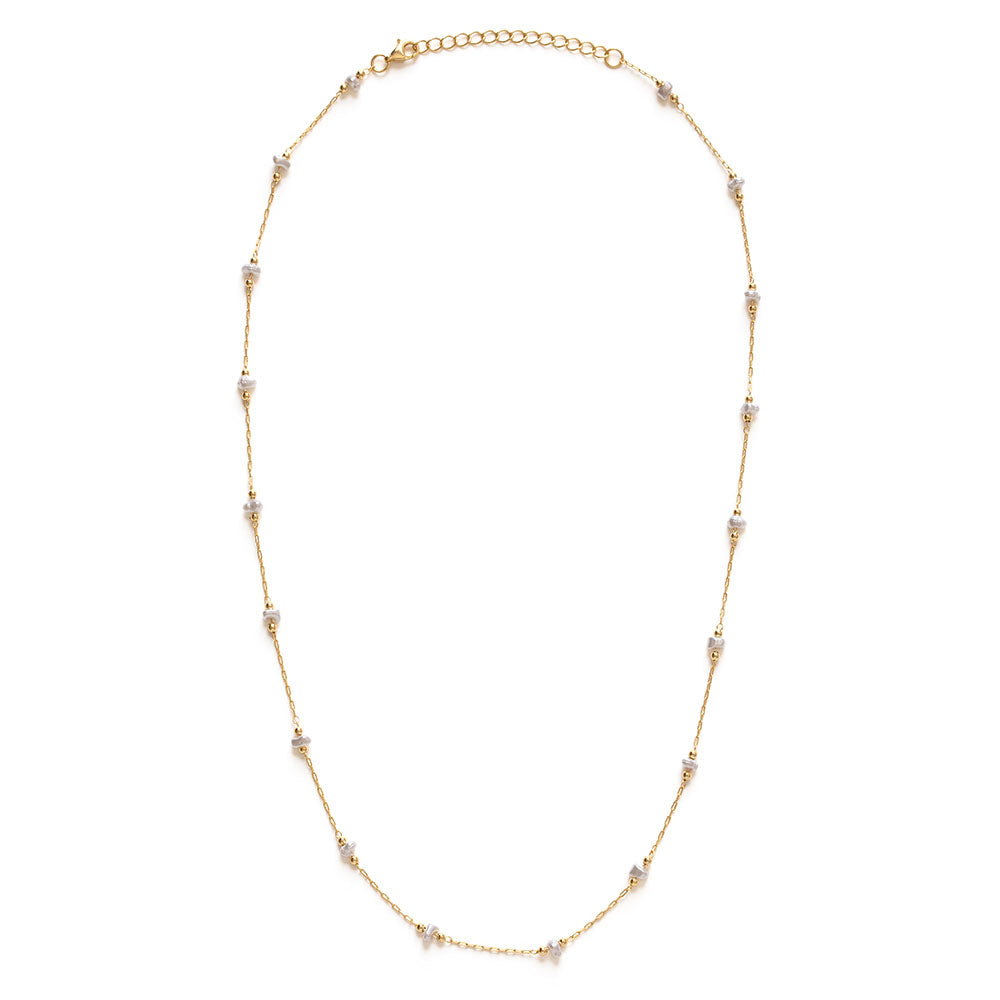 Pearl Station Chain Necklace