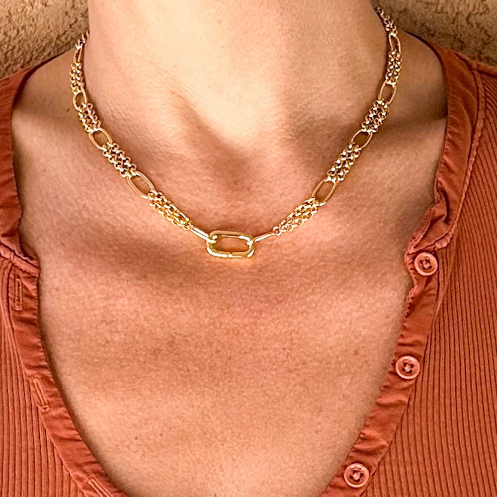 Oval Chain Chunky Necklace