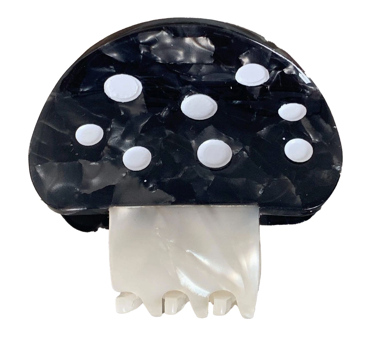 Black Mushroom Hair Claw