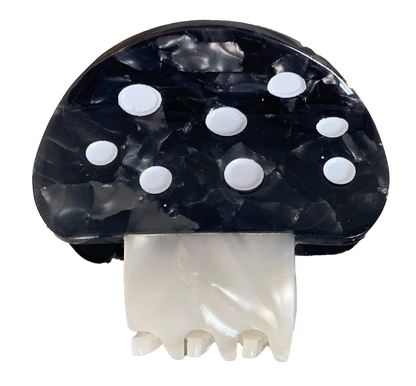 Black Mushroom Hair Claw