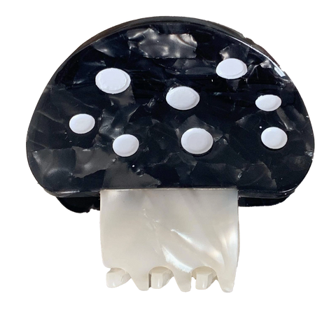 Black Mushroom Hair Claw