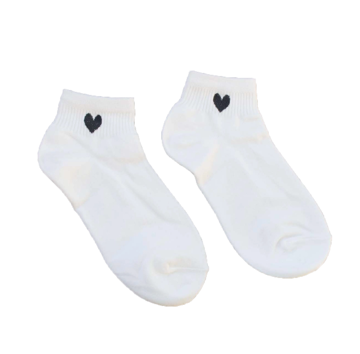 Black Heart Ankle socks