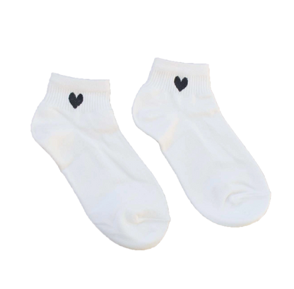 Black Heart Ankle socks