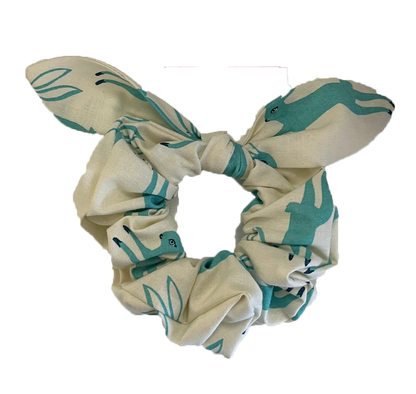 Bunny Run Blue Scrunchie