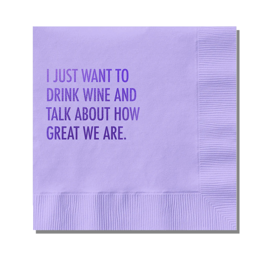 Wine & Great cocktail napkins