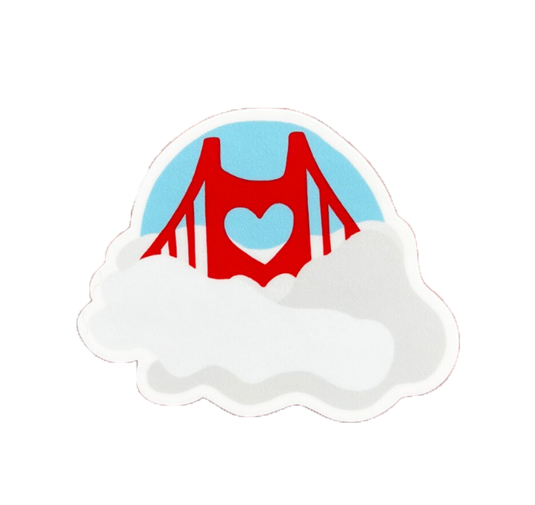 Foggy San Francisco sticker