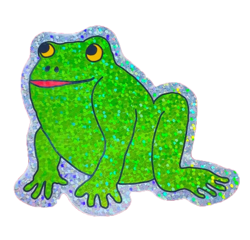 Glitter Froggy Sticker