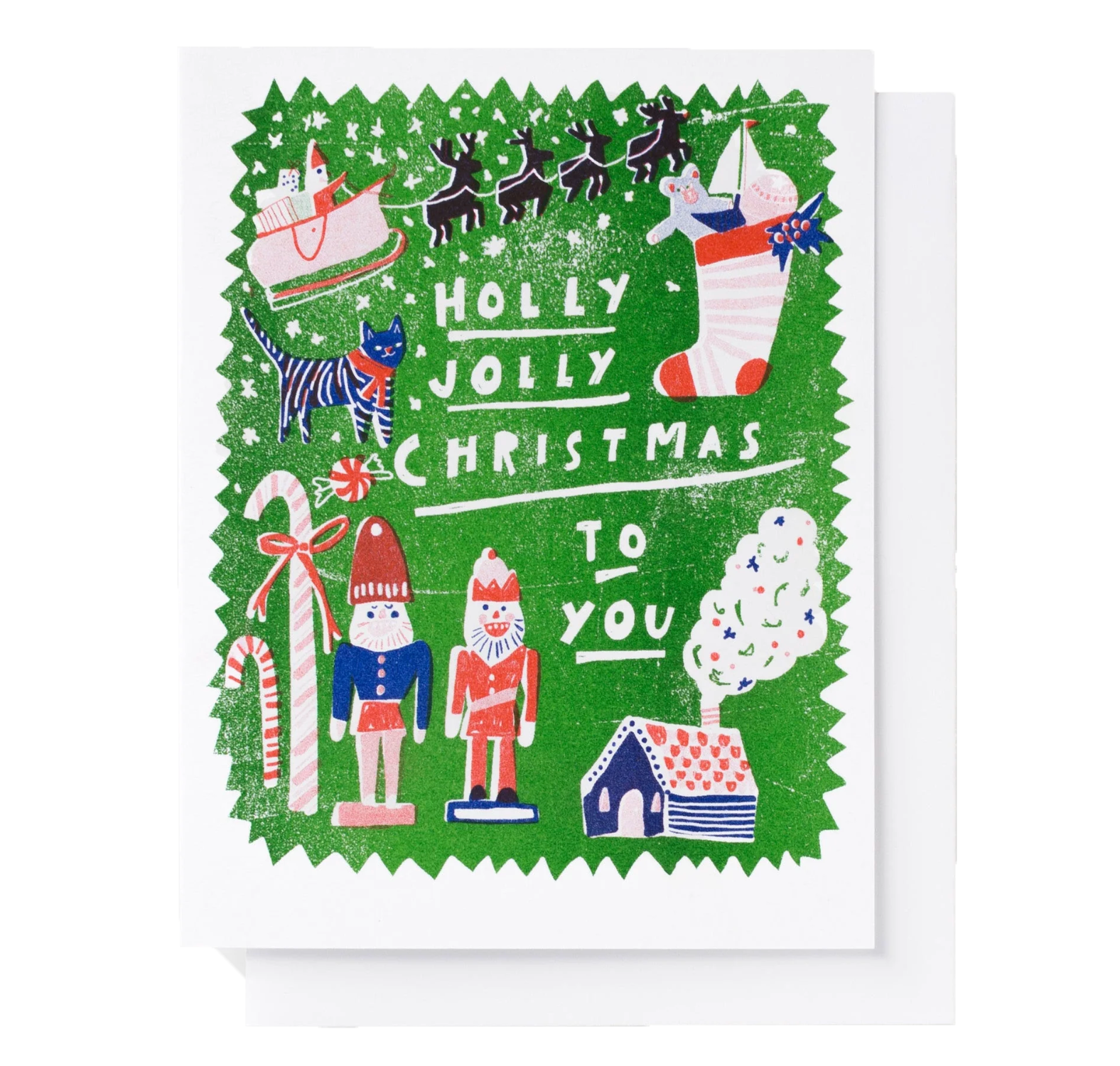 Holly Jolly Greeting Card