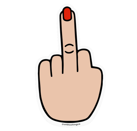 Middle Finger sticker - Light