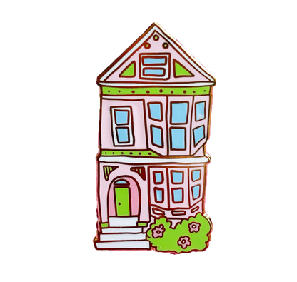 Painted Ladies enamel pin