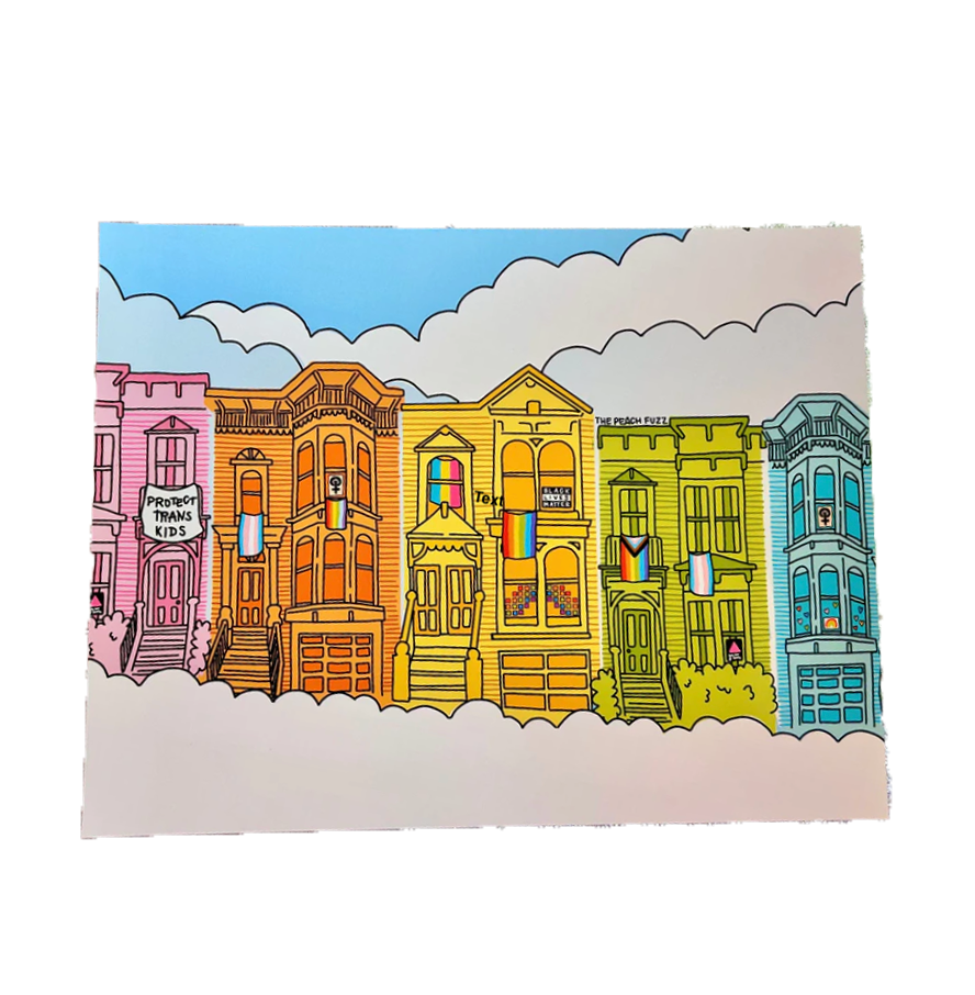 Pride Houses art print