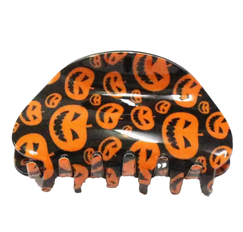 Pumpkin Print hair claw