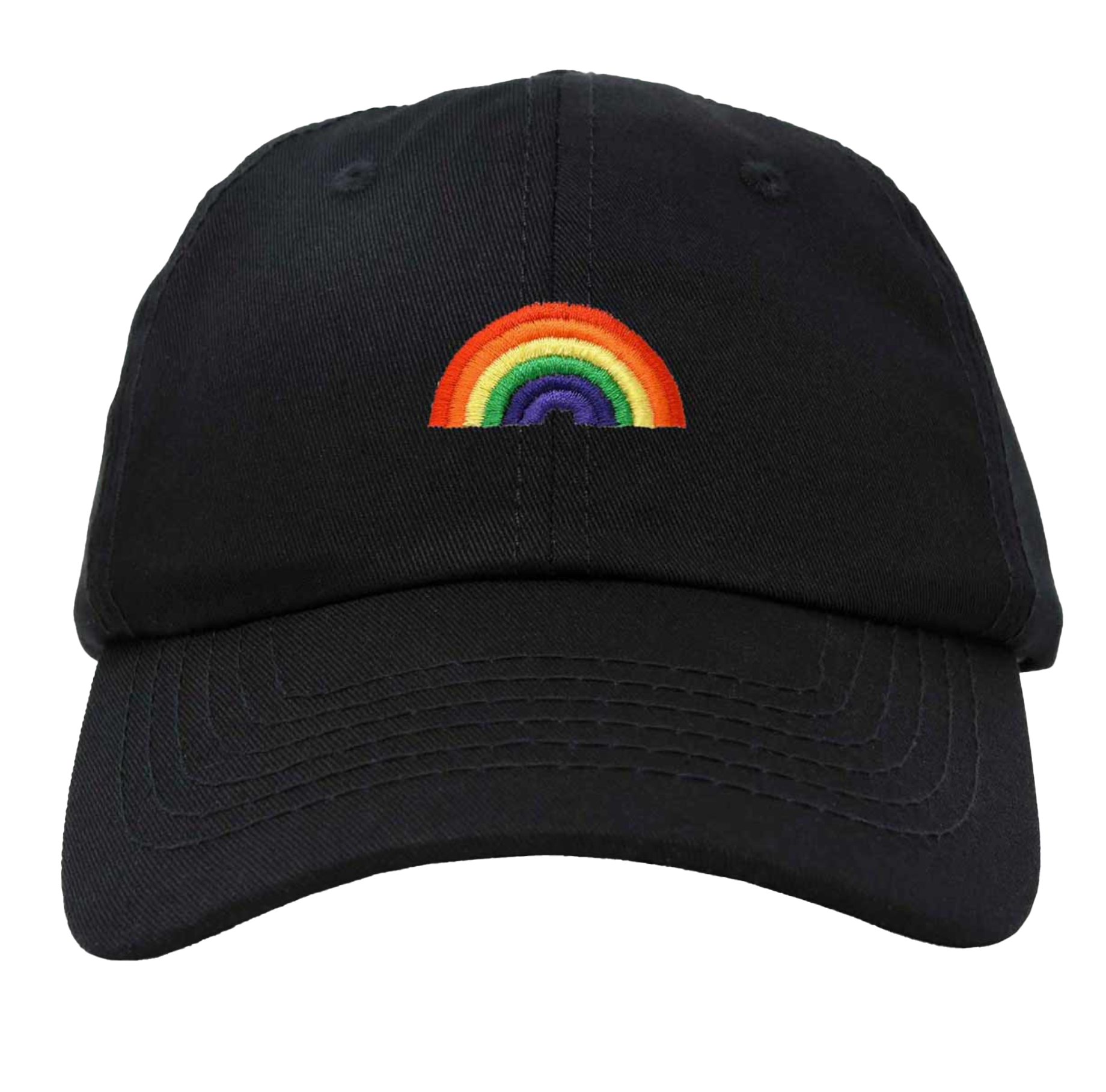 Rainbow Embroidered Baseball Hat