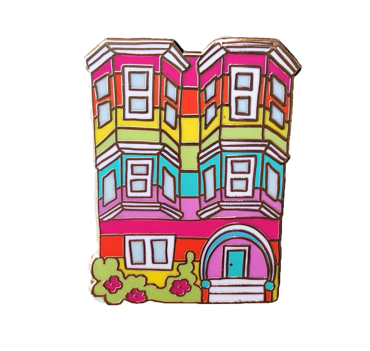 Painted Ladies enamel pin