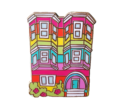 Painted Ladies enamel pin