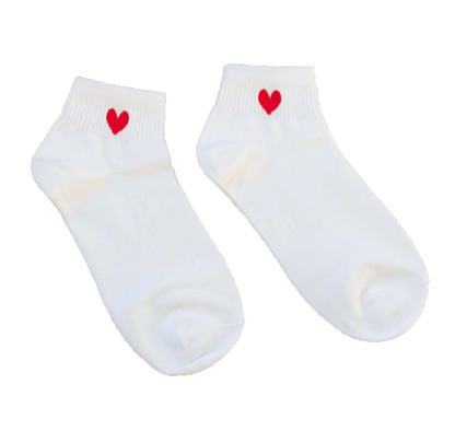 Black Heart Ankle socks