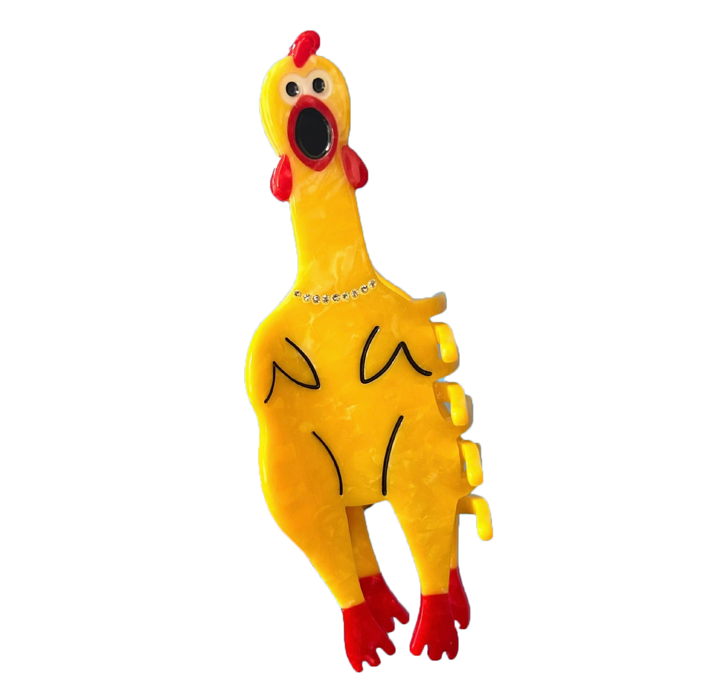 Rubber Chicken Hair Claw