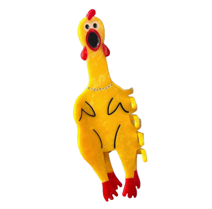 Rubber Chicken Hair Claw