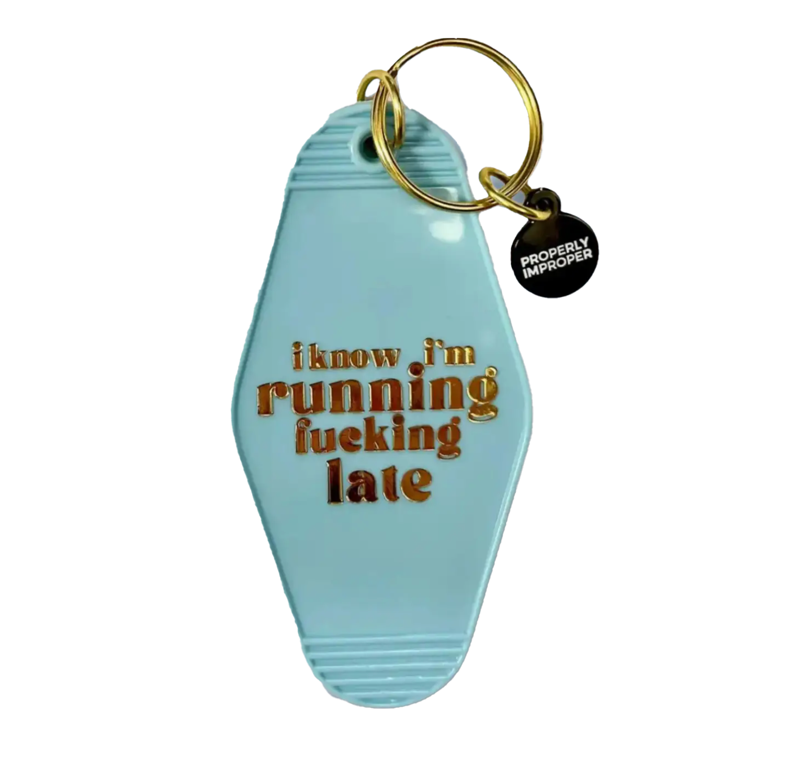 Running Late key tag