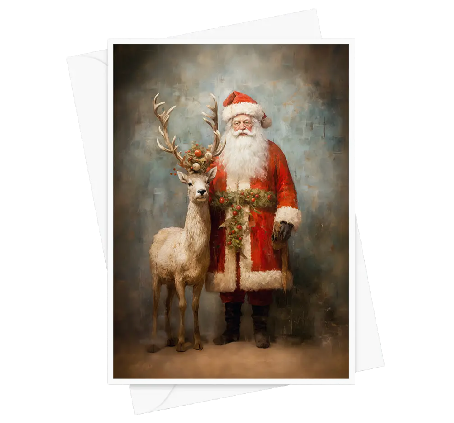 Santa & Rudolph greeting card