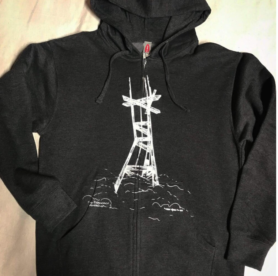 Sutro Sketch Zip Hoodie