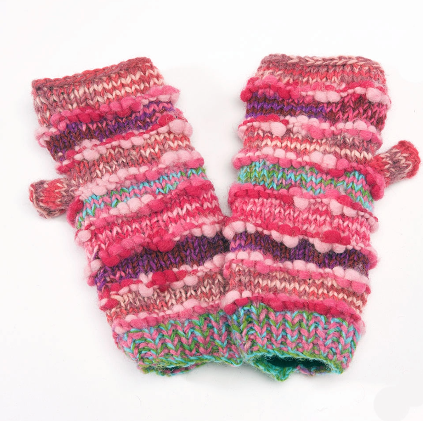 Ribbed Knit Fingerless Gloves