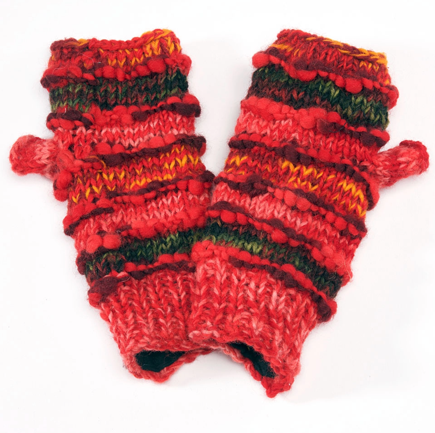 Ribbed Knit Fingerless Gloves