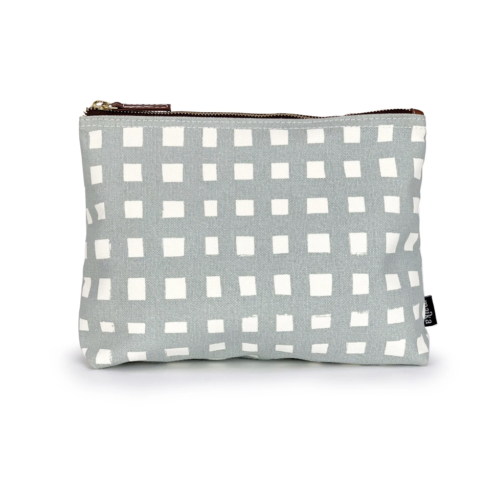 Large Graphic Canvas Pouch - Flores