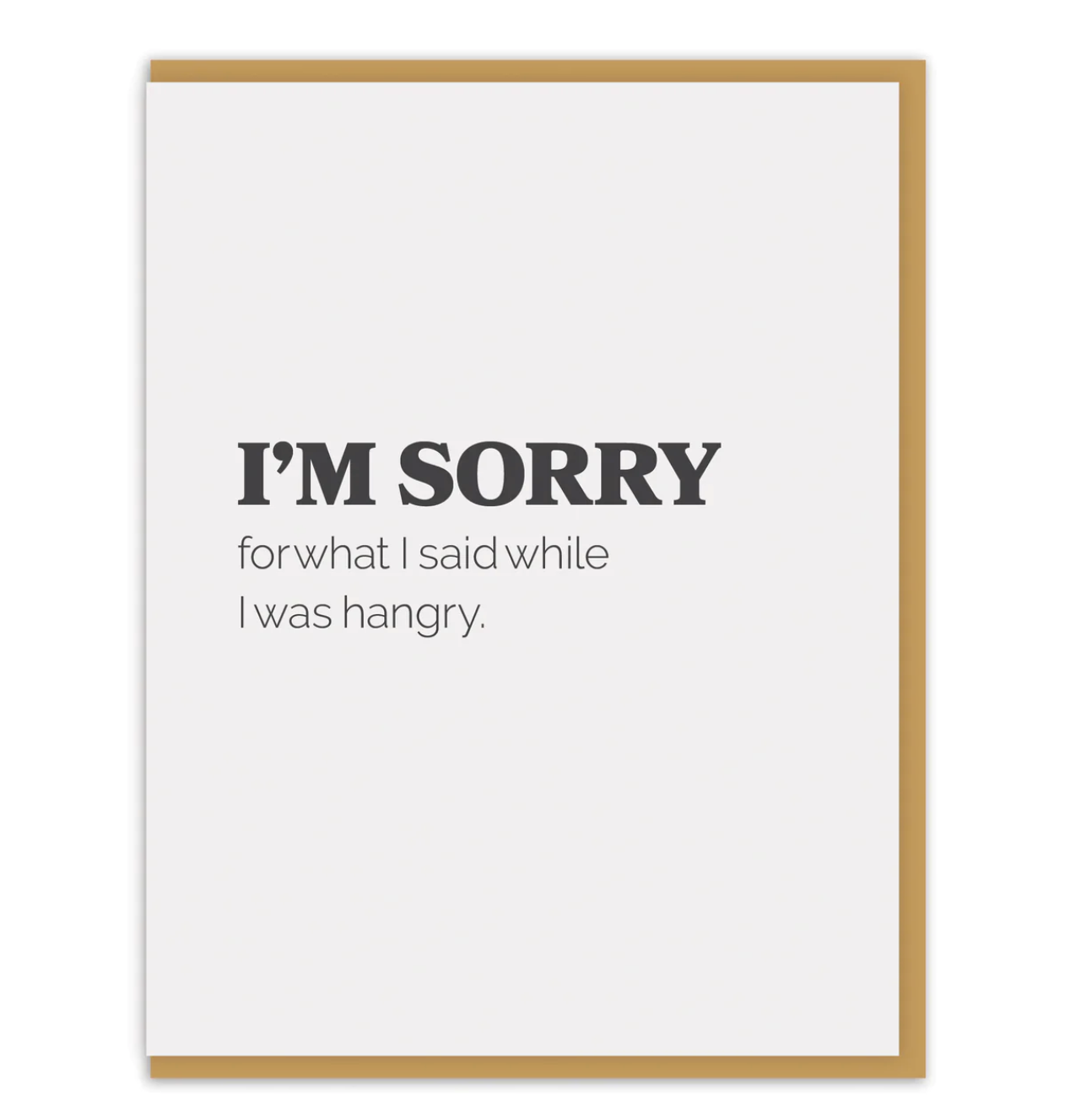 I'm Sorry Hangry card