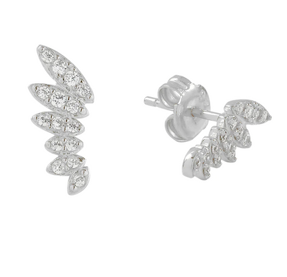 CZ Angel Wing Studs