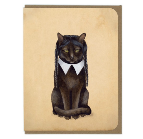 Wednesday Cat Greeting Card