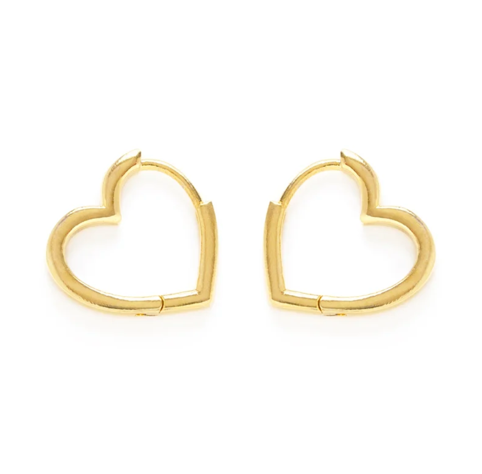 Heart Huggie earrings