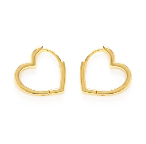 Heart Huggie earrings