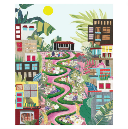 Lombard Street Wood Mounted Print