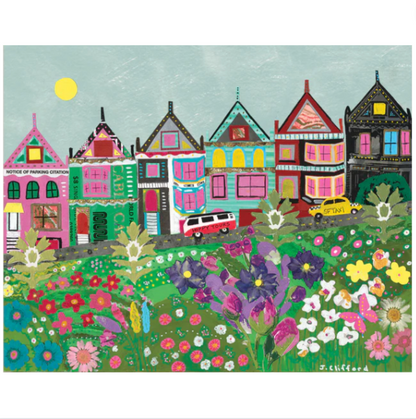 Painted Ladies Wood Mounted Print