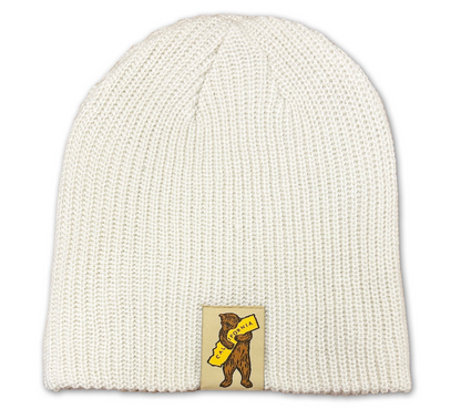 Bear Hug Fisherman's beanie - White