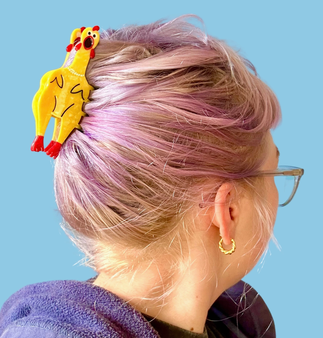 Rubber Chicken Hair Claw