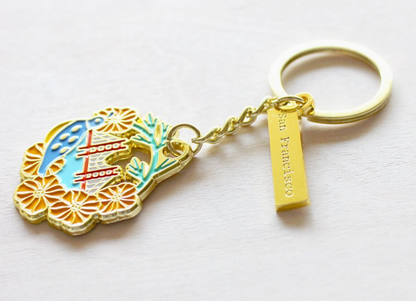 Poppy Gold Keychain