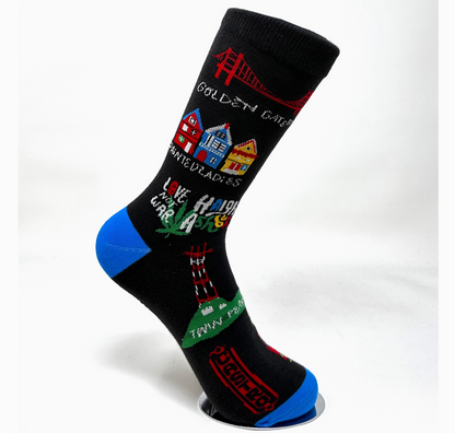 Cartoon Map Men's socks