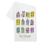 Victorian Houses tea towel