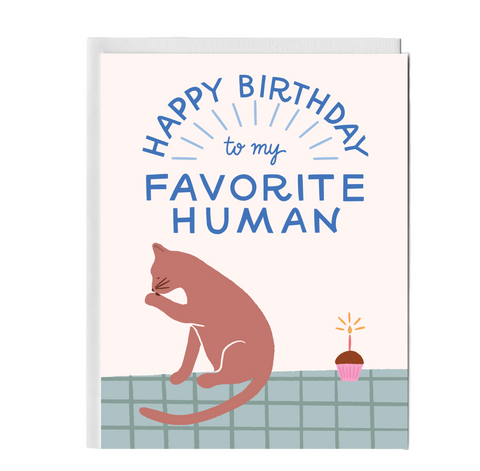 Favorite Human Cat Greeting Card