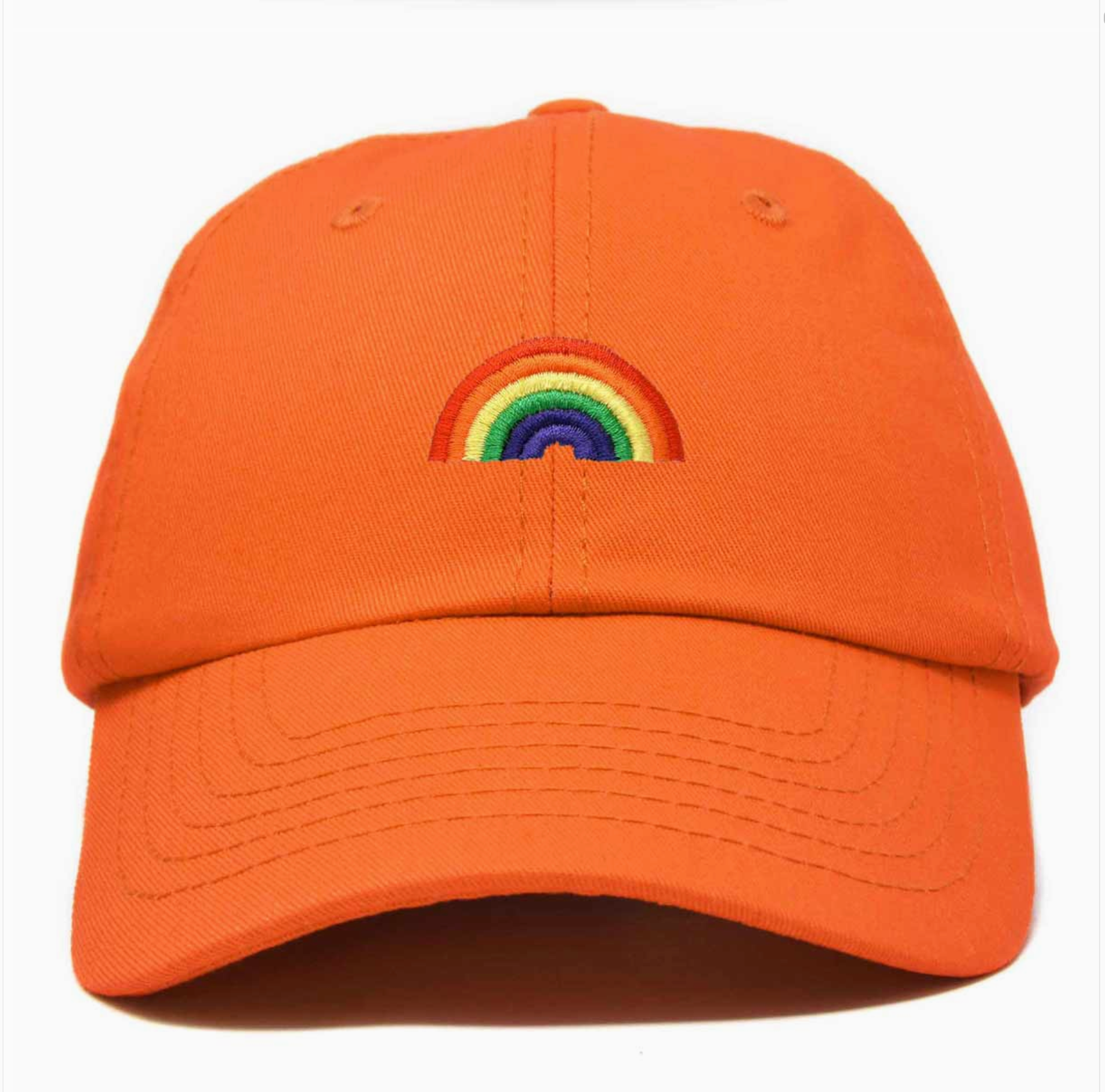 Rainbow Embroidered Baseball Hat