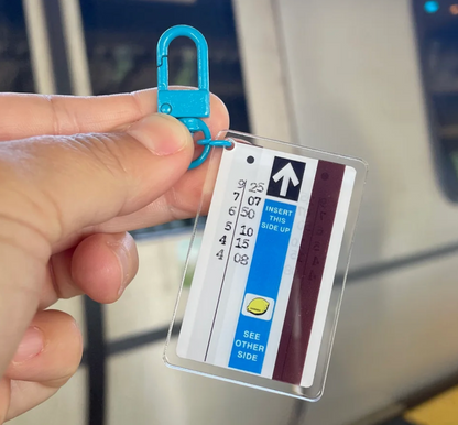 Bart Ticket keychain