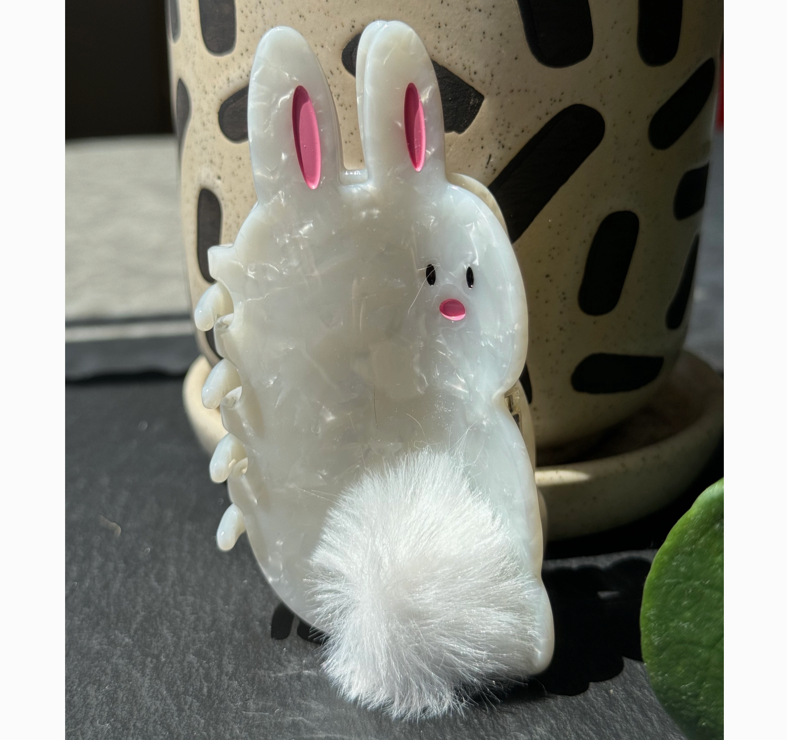 Fuzzy Bunny Hair Claw