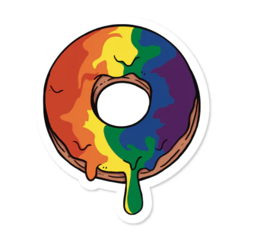 Rainbow Donut sticker