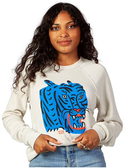 Blue Tiger Crew Sweatshirt