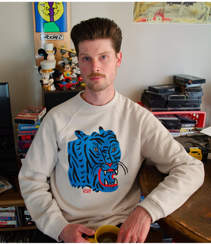 Blue Tiger Crew Sweatshirt