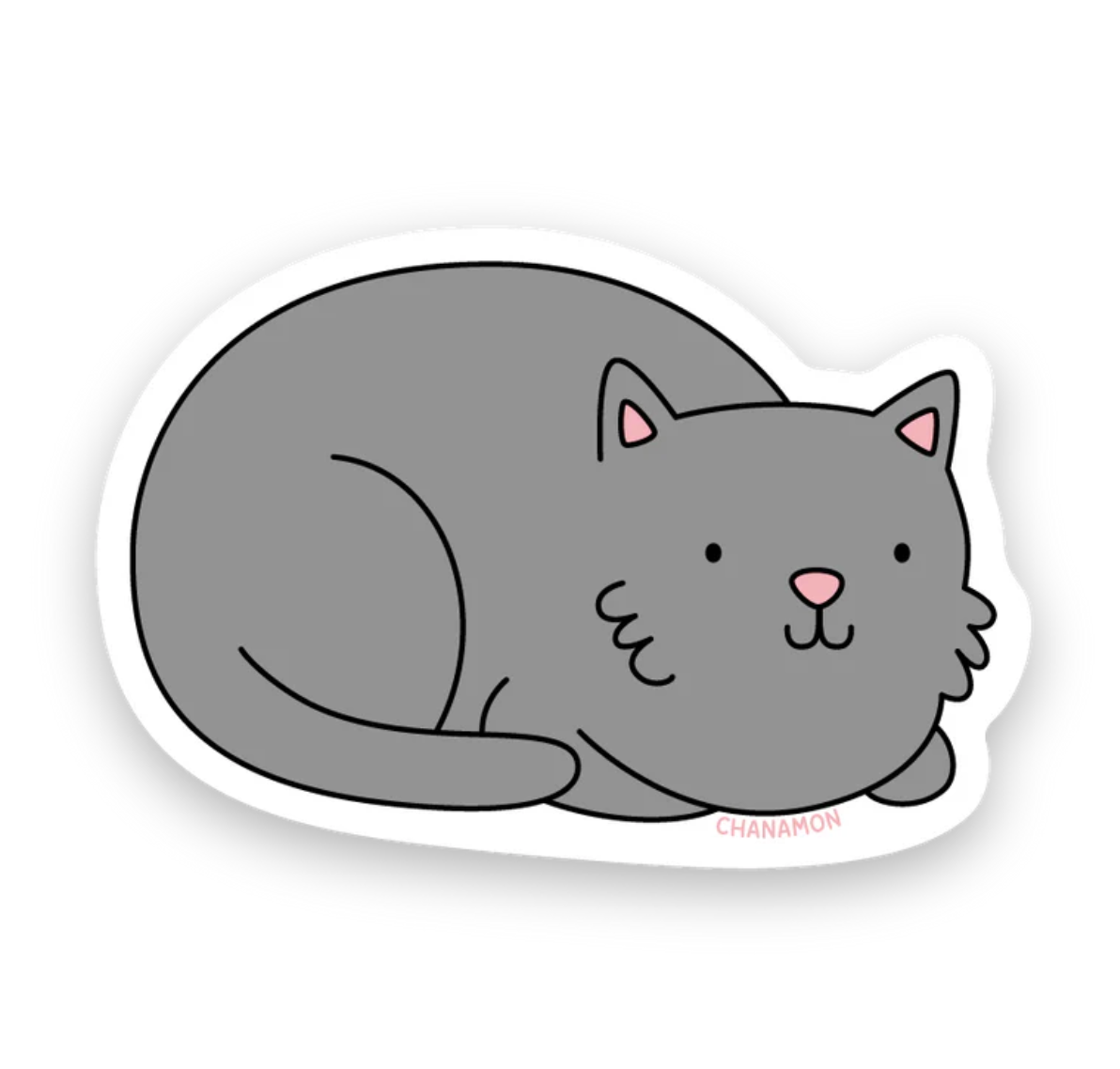 Cat Loaf sticker - Gray